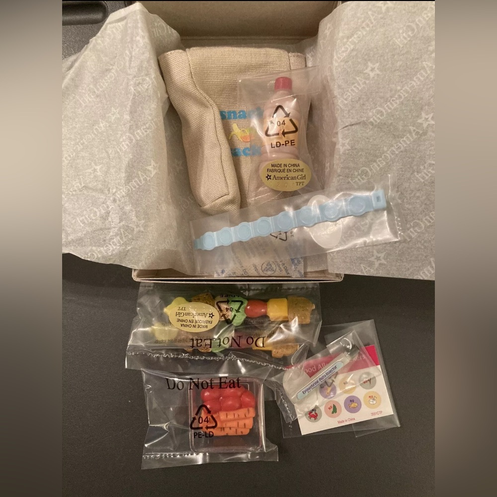 American Girl doll Allergy free lunch set